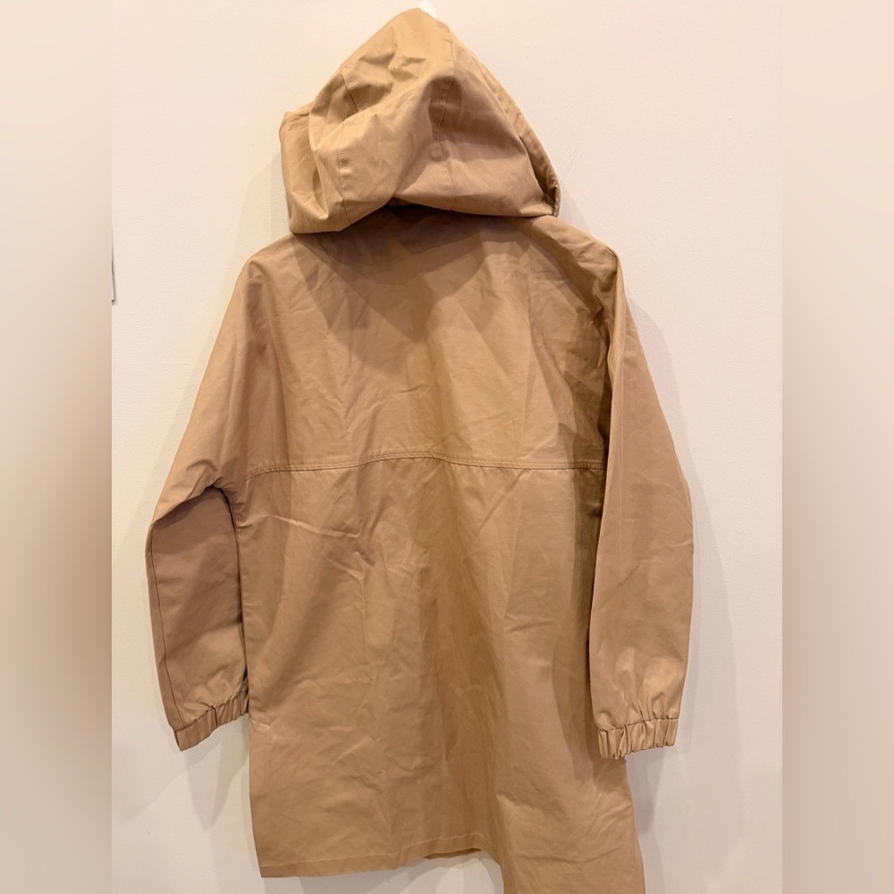 Zara Tan Trench Coat with Striped Hood - Picture 4 of 9